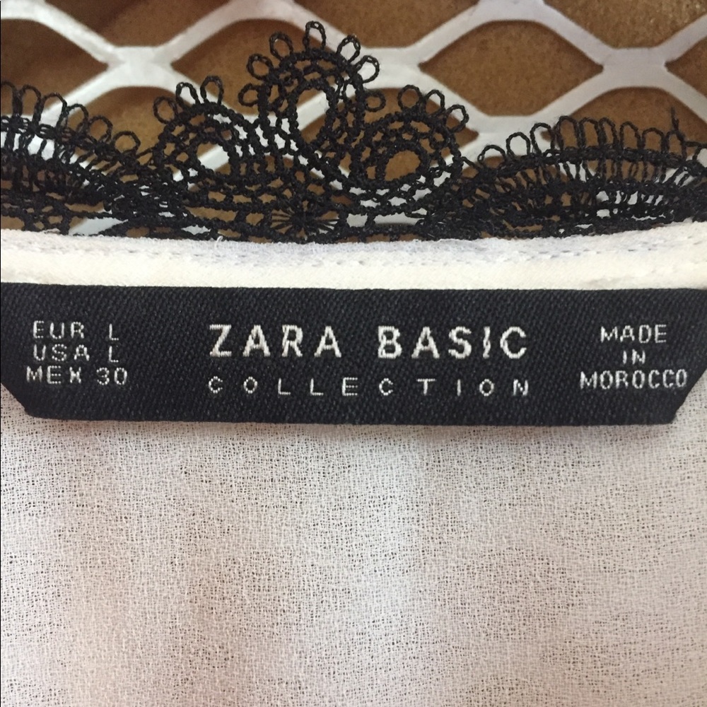 Zara contrast lace blouse - Picture 3 of 4
